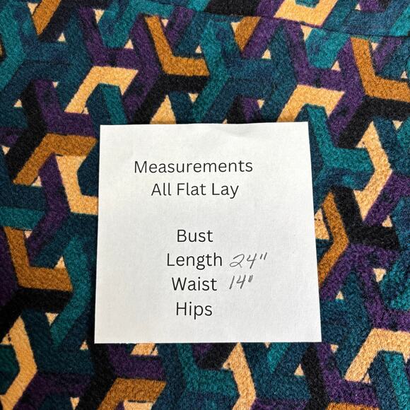 Maeve Print  Pencil Skirt Turquoise  Geometric Patterns  Lined Colorful Career M - Picture 8 of 10